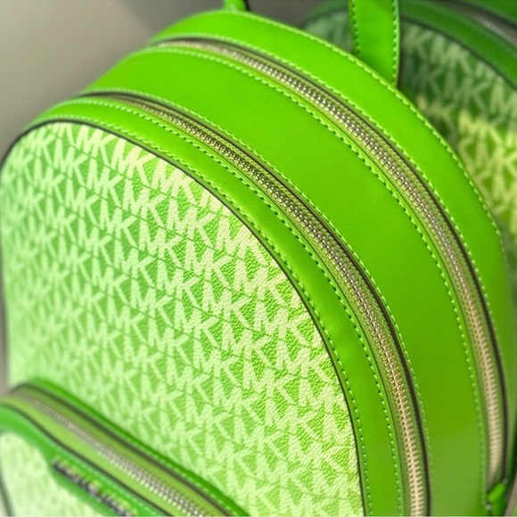 Michael Kors JayceeMedium Ombré Signature Logo Backpack Jungle Green - Picture 5 of 7